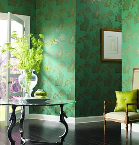 Deep green walls and black furniture. For more home decor ideas visit @BrightNest Blog!