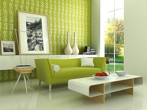 Decorate with green in your living room. More decor ideas @BrightNest Blog.